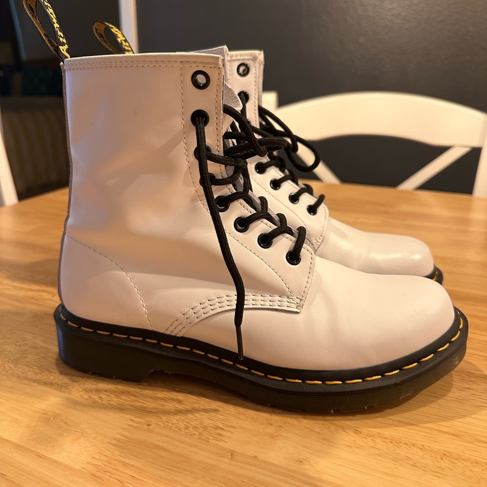 White Dr Martens 1460 Boots - Women’s